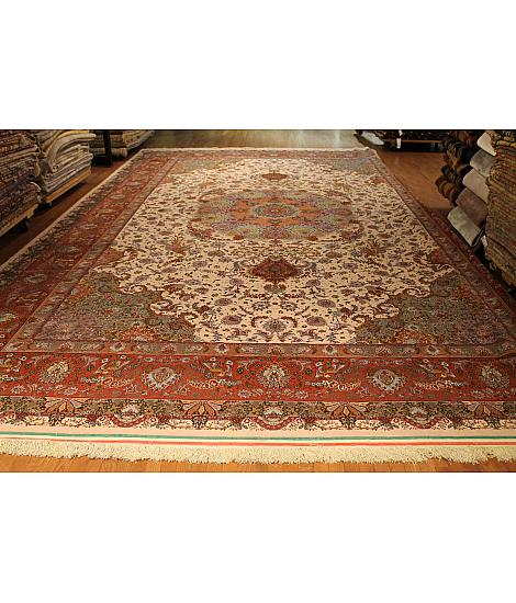 One-of-a-Kind  Tabriz 479783 Ivory - Rust